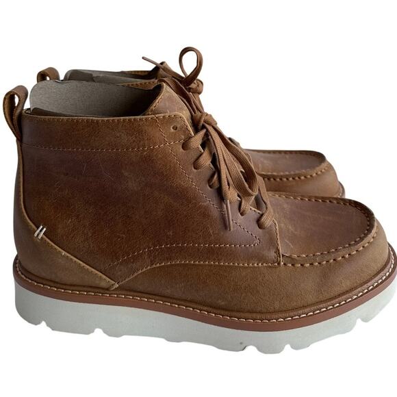 LABEL Go-to Moc Boot Men\'s Size 9 M Brown Leather Ankle Lace Up Vibram Sole main image 9